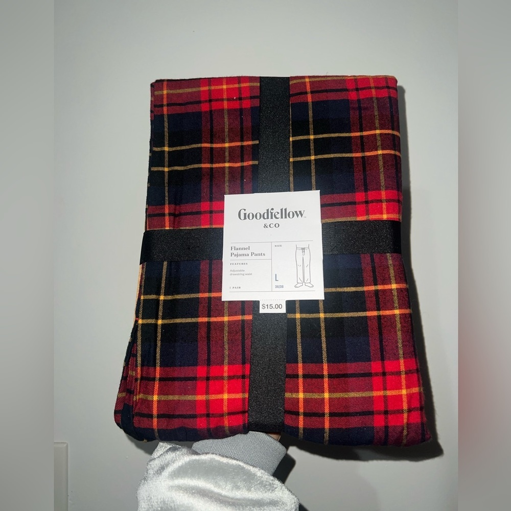 Goodfellow & co flannel pajama pants Medium size 1 pair new adjustable string
